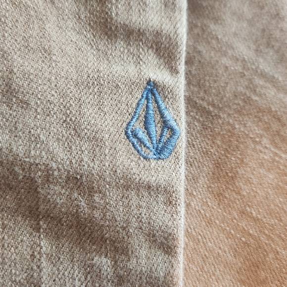 Volcom Stone Vorta Denim Skinny Jeans Khaki Tan Color Size 30x20 - Picture 10 of 11